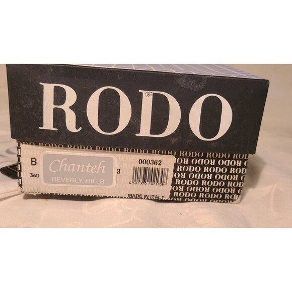 VINTAGE RODO Italy Black Satin Evening Clutch Rhinestone Crystal Clasp Minaudier - Picture 10 of 16